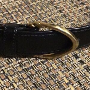 Vintage Coach Black Belt 3905 with Brass Buckle